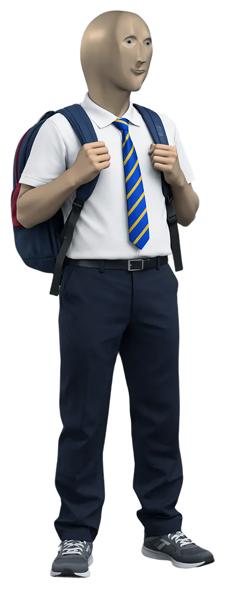 College guy with backpack